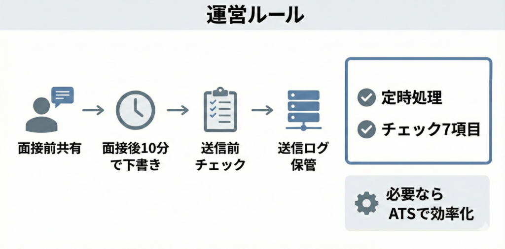 不採用通知を効率化する運用ルール