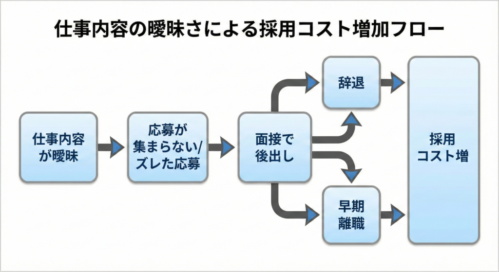 求人の仕事内容が曖昧だと、応募・面接・定着でズレが起きる